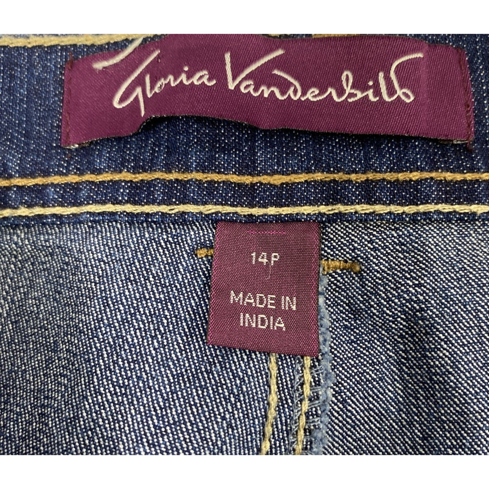 Gloria Vanderbilt Capri Shorts Womens Size 14P Dark Wash Denim‎ Jean - Picture 3 of 12
